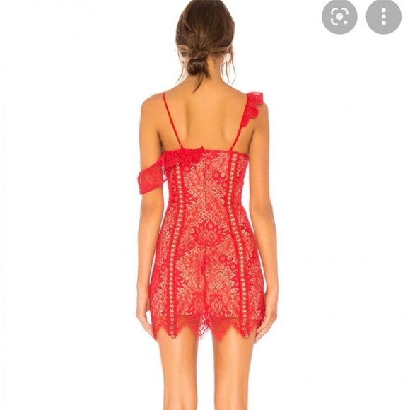 MAJORELLE Scarlet Lace Mini Dress - Picture 3 of 7